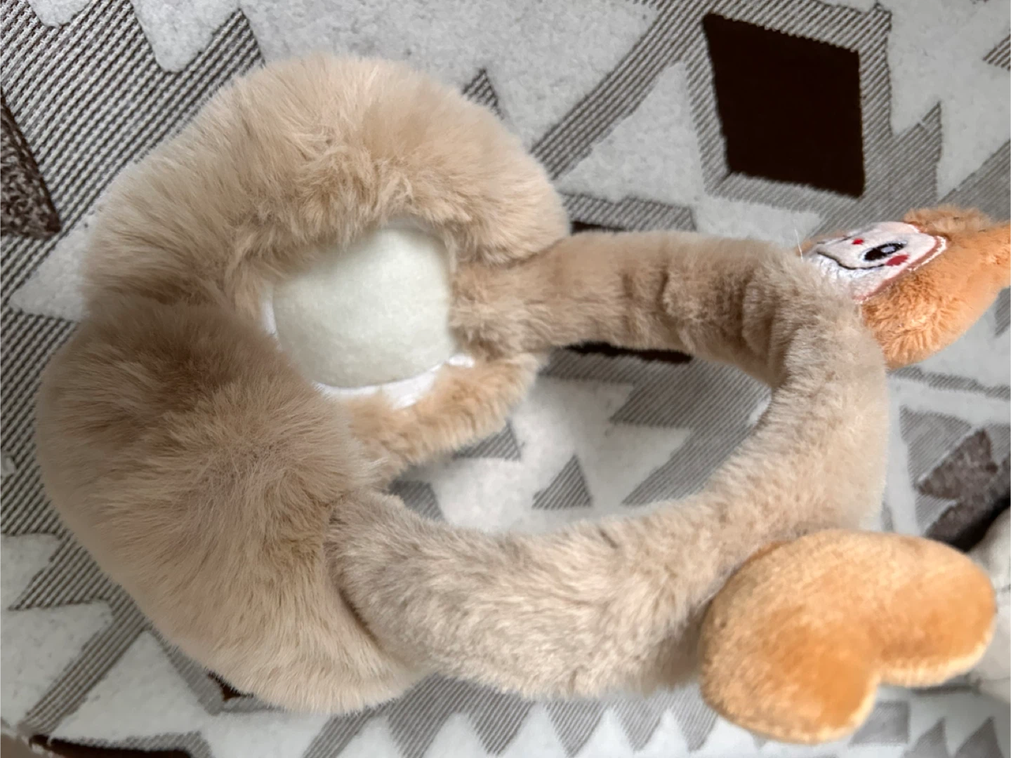 Fuzzy Monkey Earmuffs - Beige - photo 4