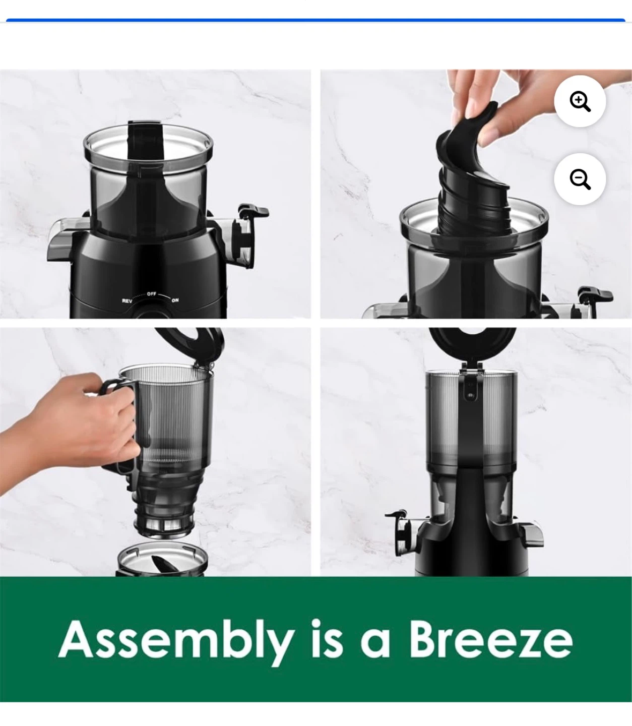 Fretta Slow Juicer - Black - photo 2