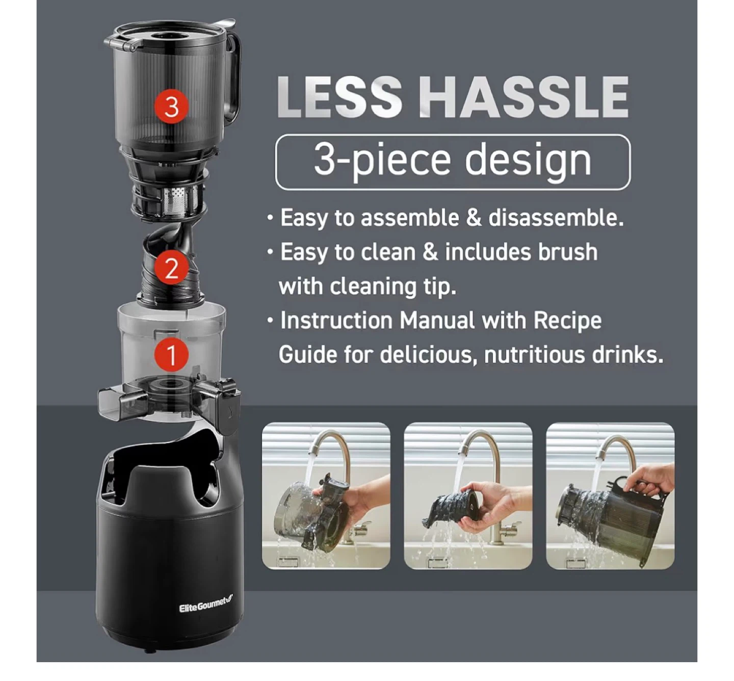 Fretta Slow Juicer - Black - photo 5