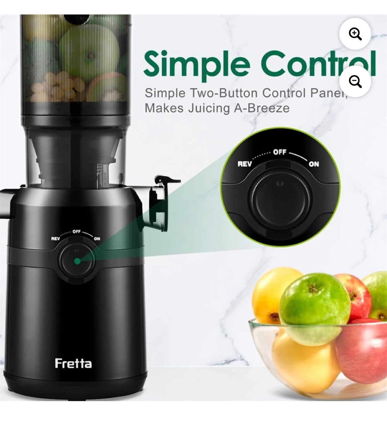 Fretta Slow Juicer - Black - photo 3