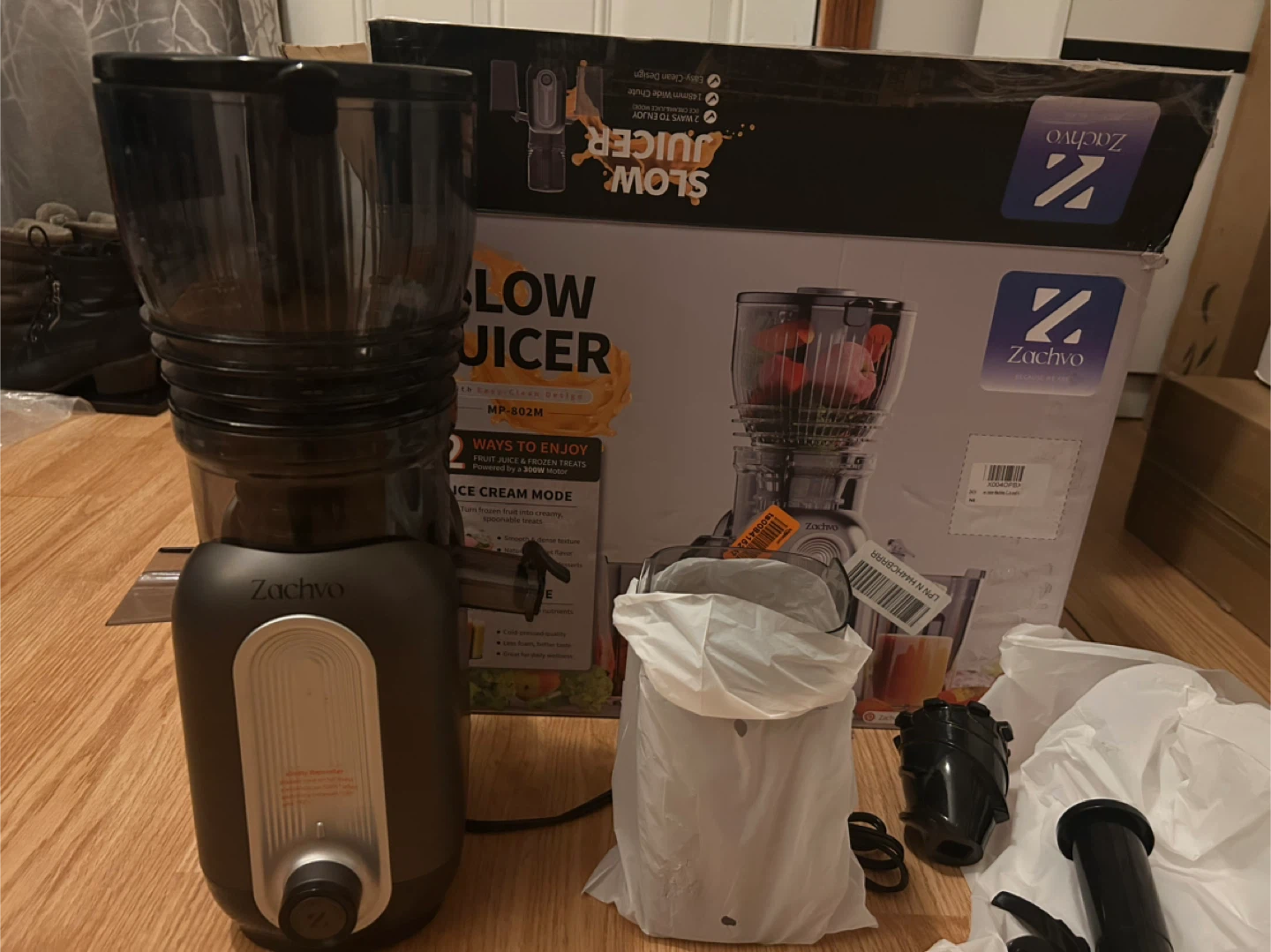 Zachvo Slow Juicer MP-802M with 148mm Chute - photo 4