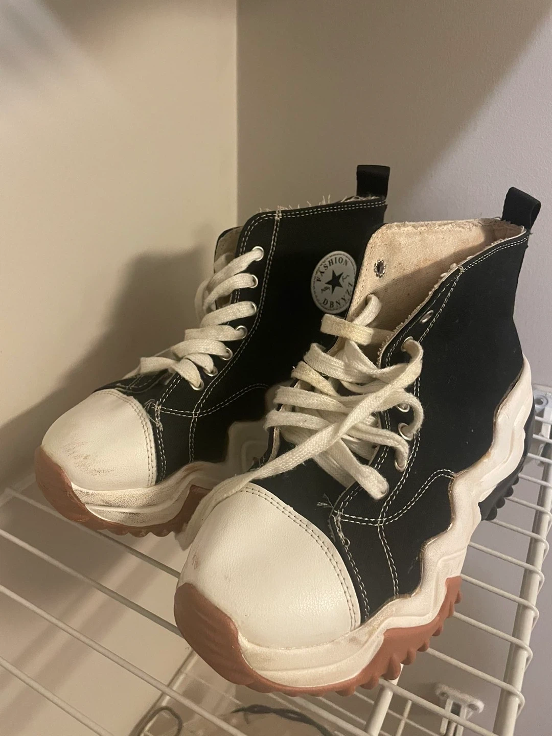 Black and White Converse Run Star Hike High Top Sneakers - photo 2
