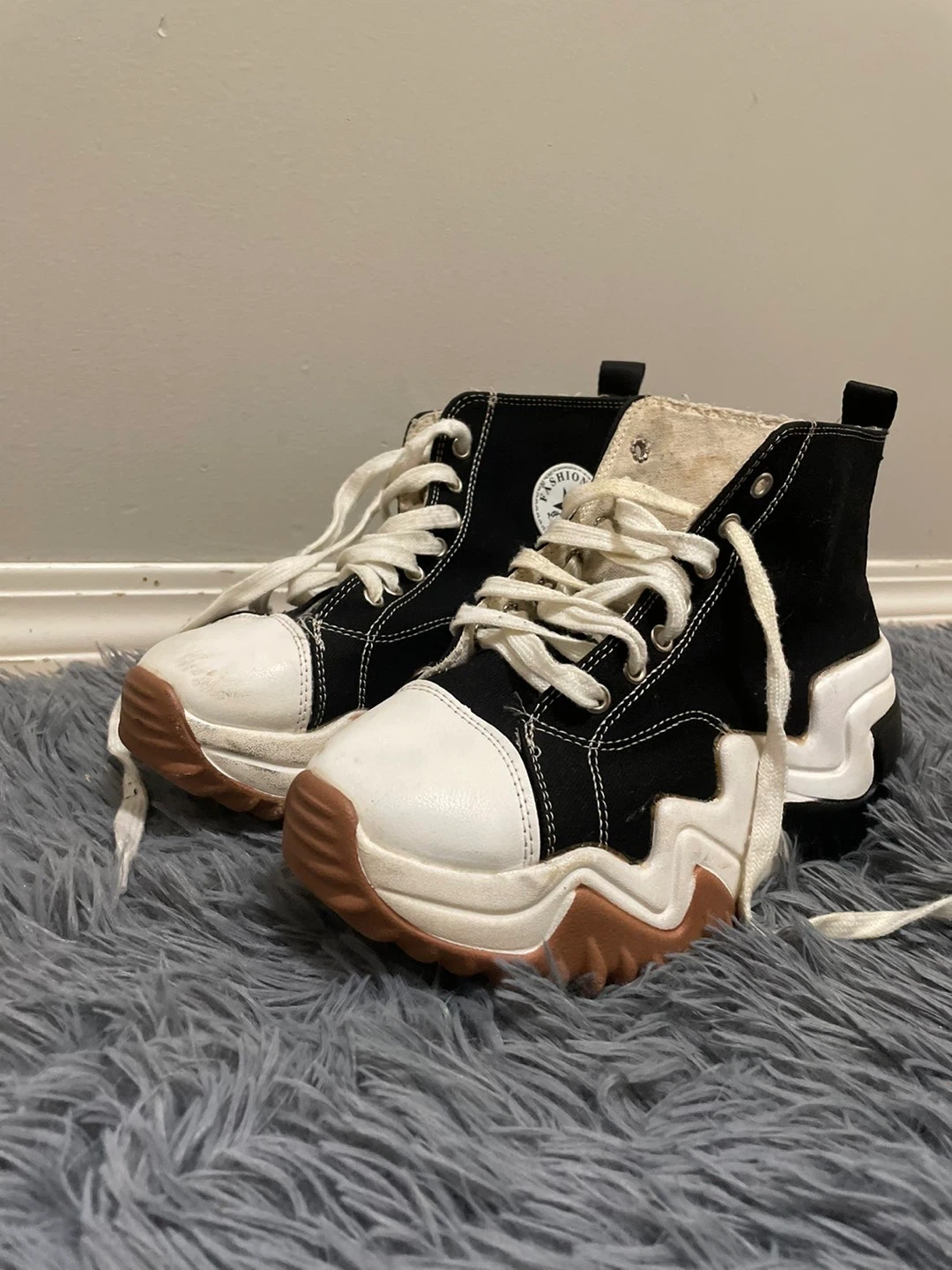 Black and White Converse Run Star Hike High Top Sneakers - photo 5