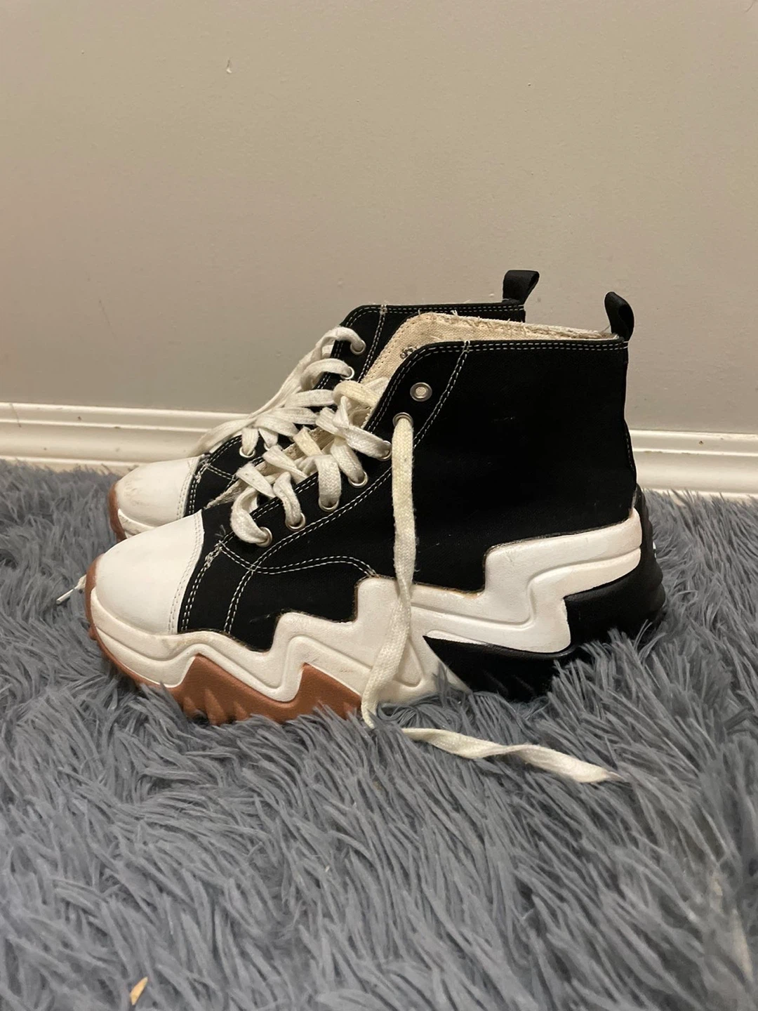 Black and White Converse Run Star Hike High Top Sneakers - photo 4