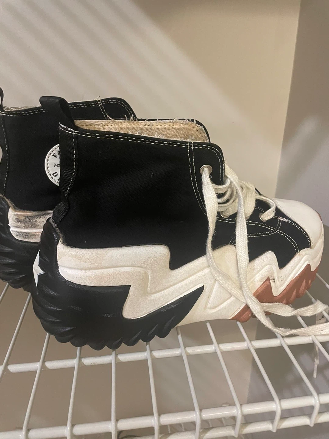 Black and White Converse Run Star Hike High Top Sneakers - photo 3