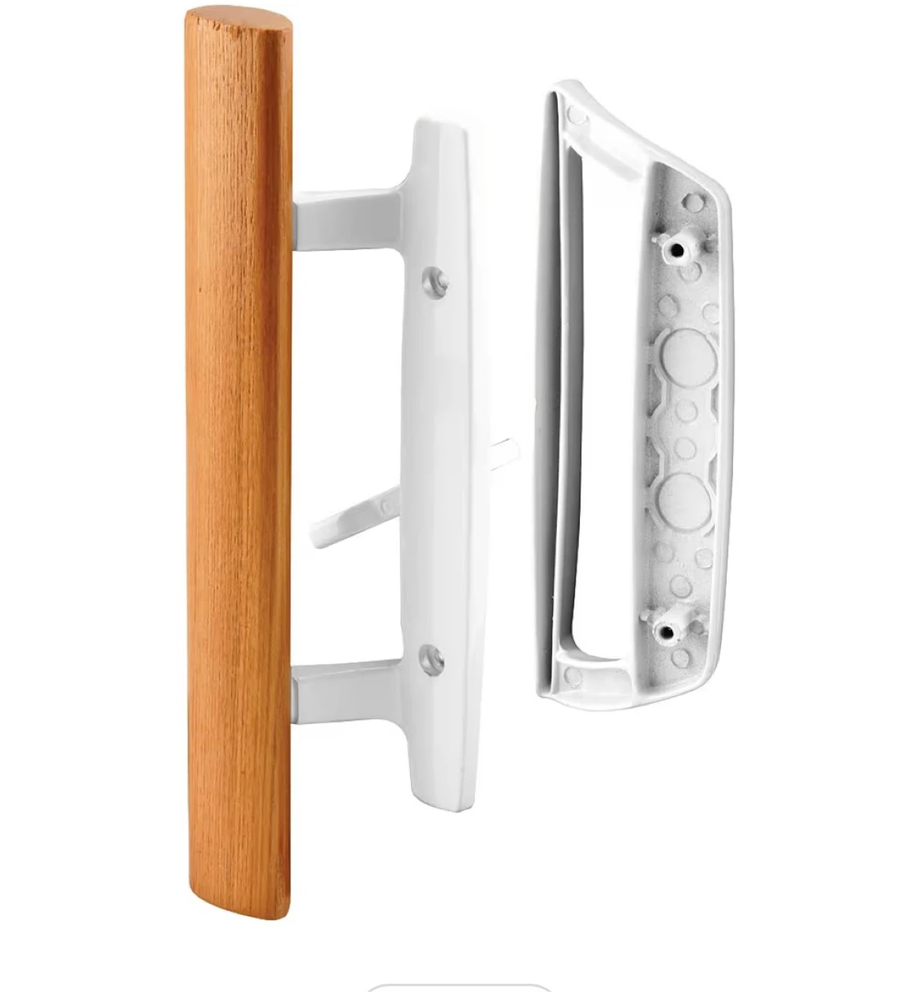 White/Wood Sliding Door Handle Set - photo 3