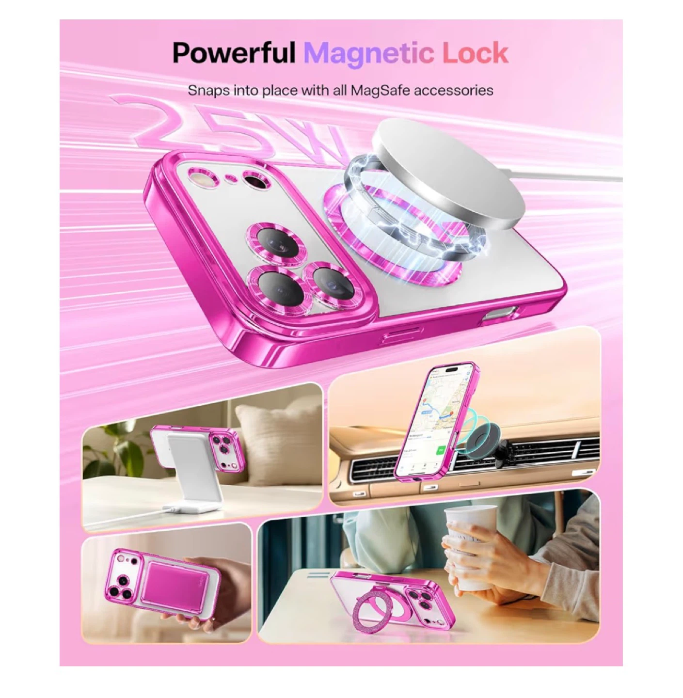 iPhone 17 Pro Glitter Case with MagSafe and Screen Protectors - photo 2