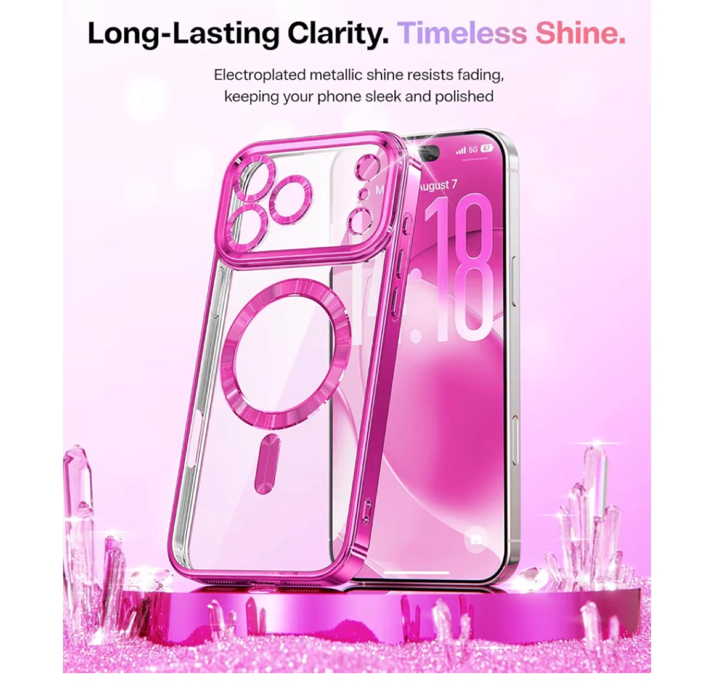 iPhone 17 Pro Glitter Case with MagSafe and Screen Protectors