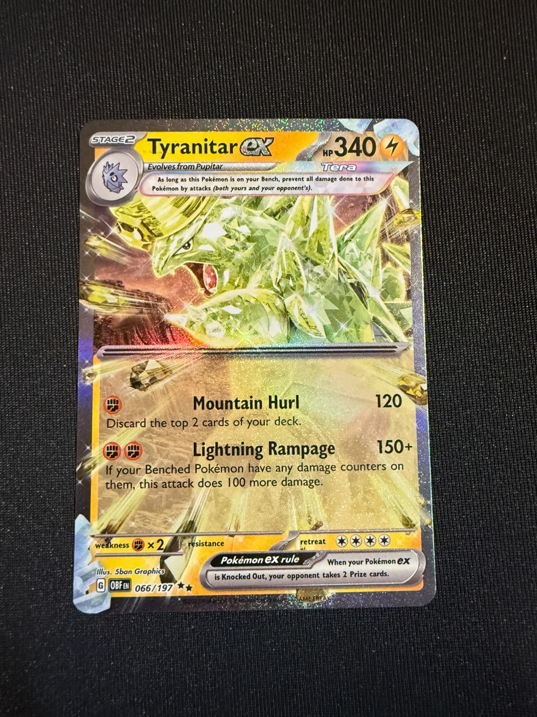 Pokémon Tyranitar EX Trading Card