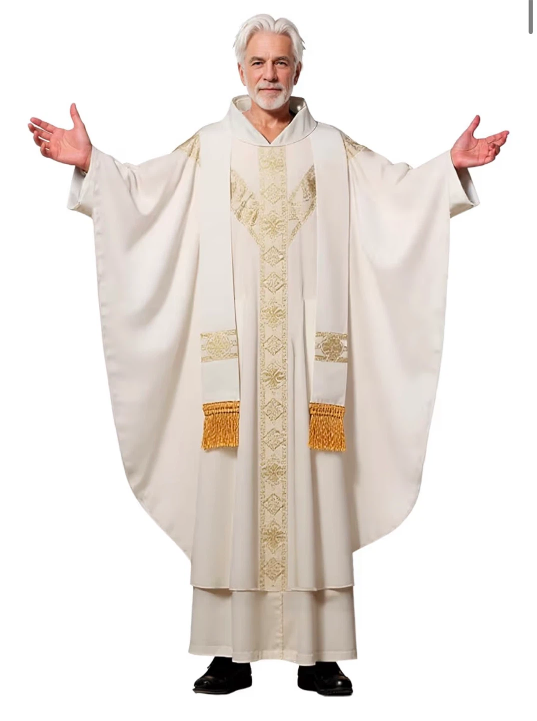 White Church Catholic Priest Chasuble Vestments Robe - photo 4