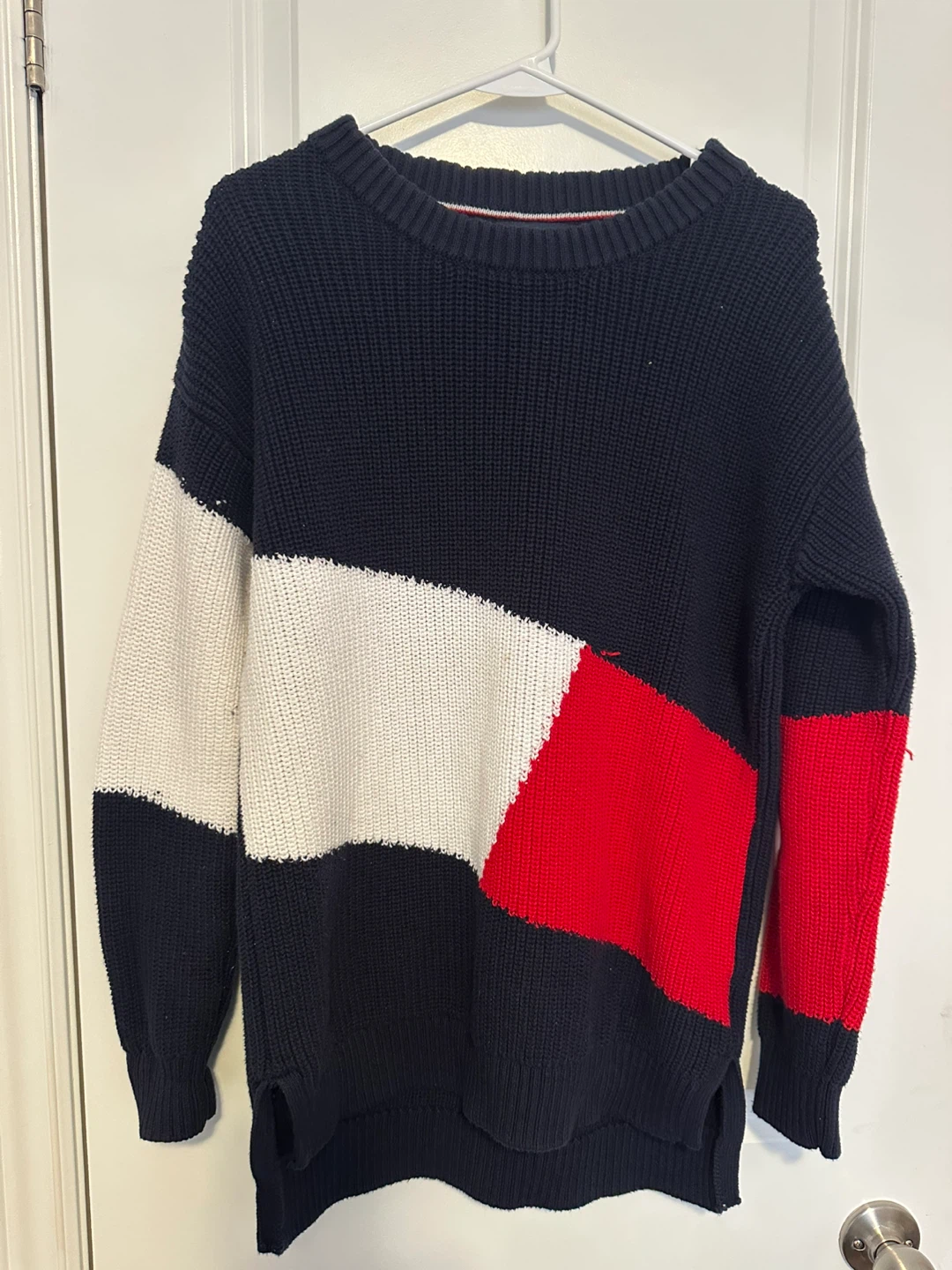 Tommy Hilfiger Colour Block Sweater - Size Medium