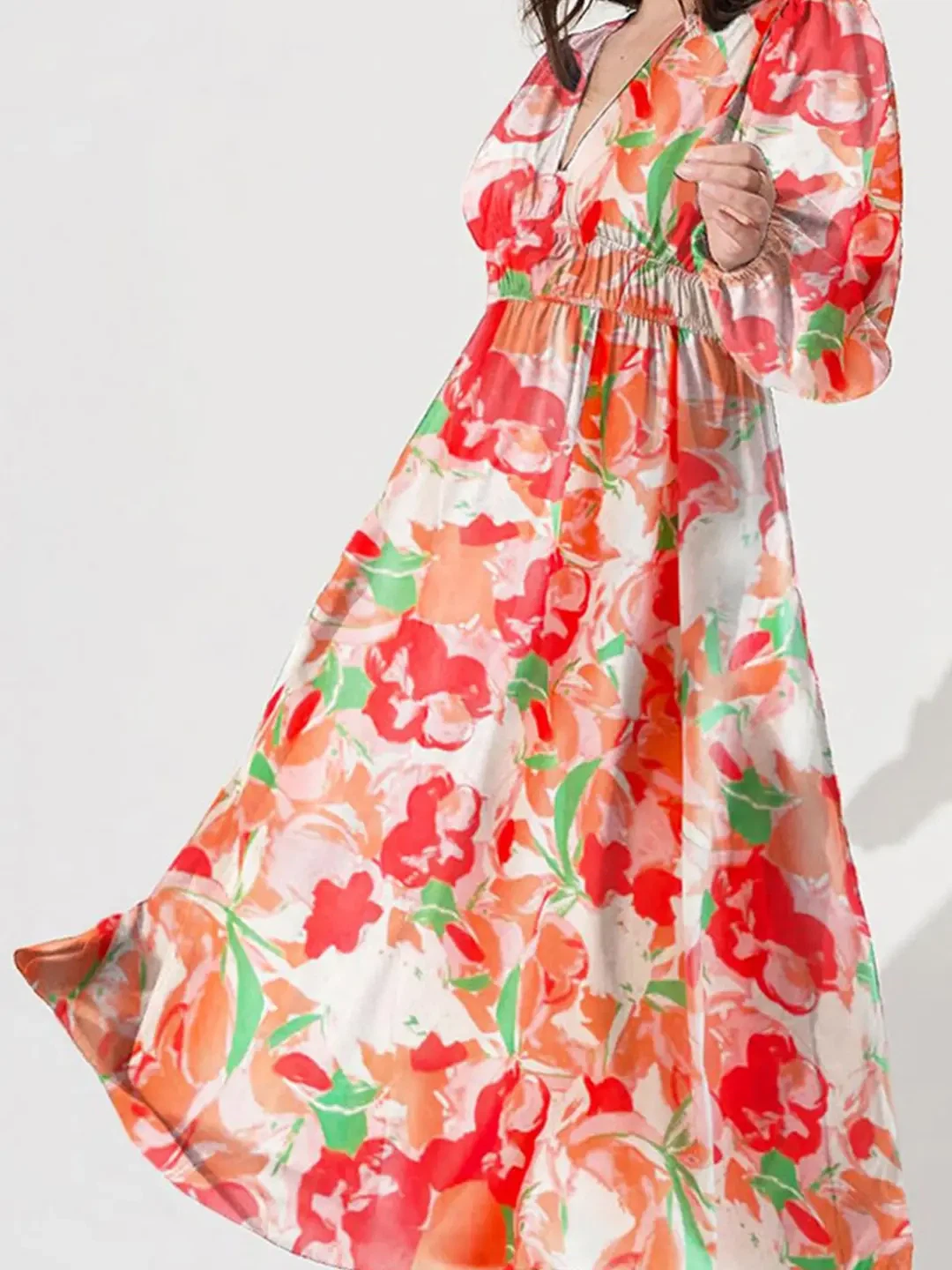 NEW! Sissyaki Boho Floral Smocked Flowy Maxi Dress - photo 2