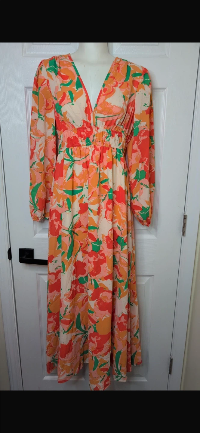 NEW! Sissyaki Boho Floral Smocked Flowy Maxi Dress - photo 5
