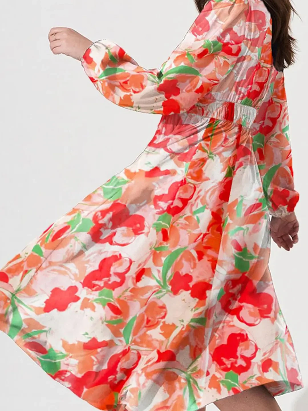 NEW! Sissyaki Boho Floral Smocked Flowy Maxi Dress - photo 4