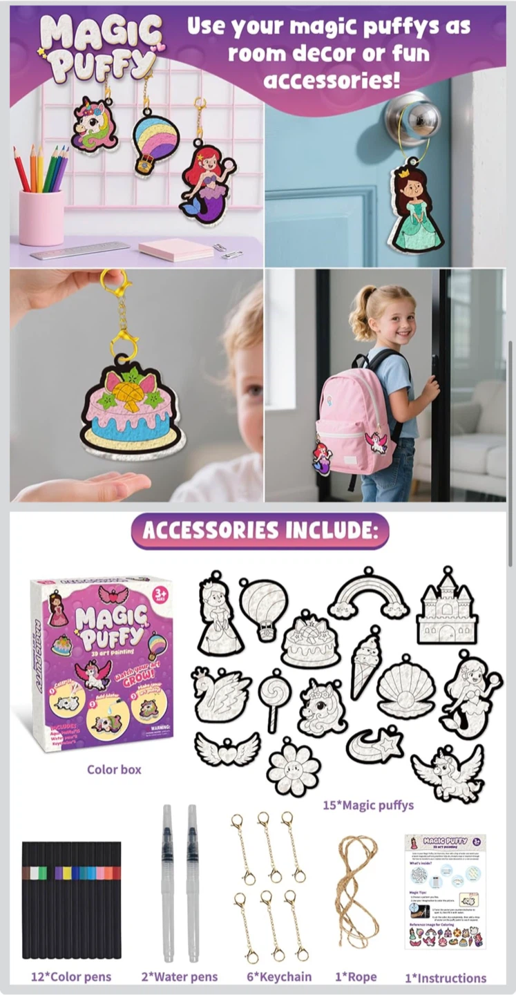 Magic Puffy 3D Art Painting Kit - photo 3