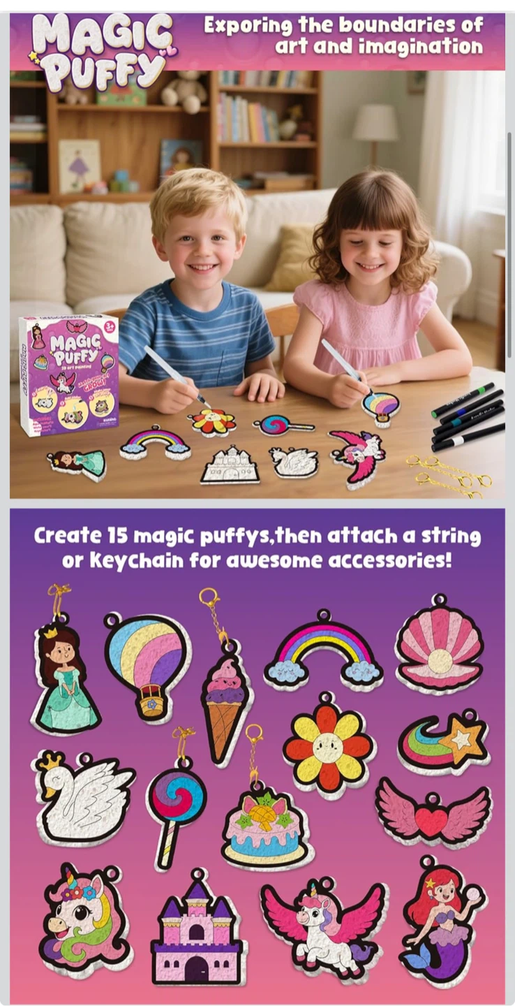 Magic Puffy 3D Art Painting Kit - photo 2