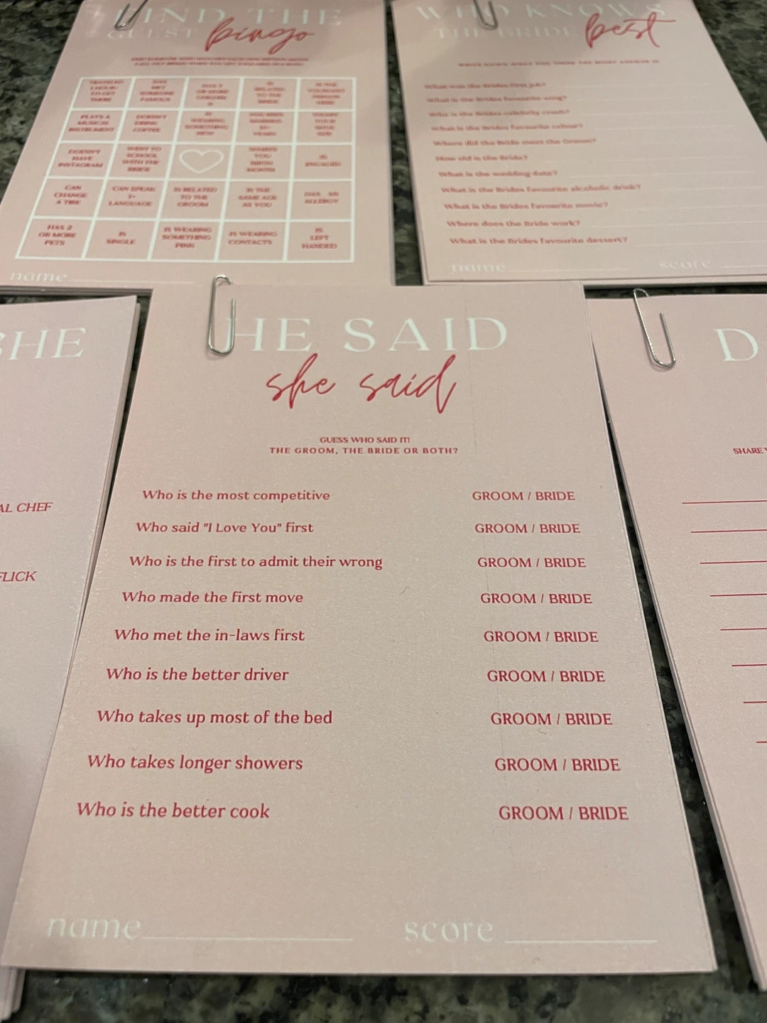 Fun Bridal Shower/Bachelorette Party Games Bundle - photo 5