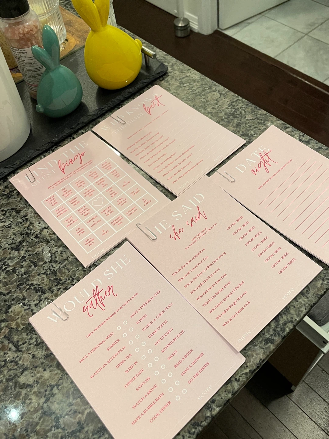 Fun Bridal Shower/Bachelorette Party Games Bundle