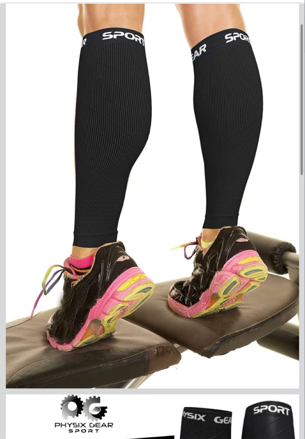 Physix Gear Sport Calf Sleeves Graduated Compression Unisex - photo 3