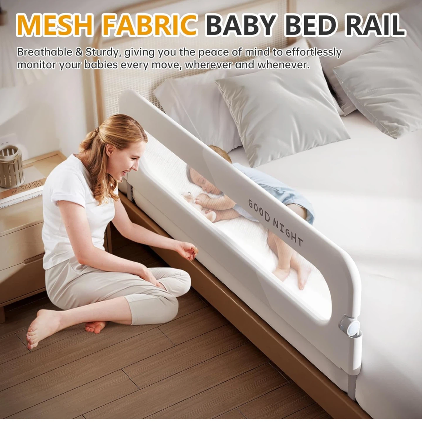 Good Night Mesh Baby Bed Rail - photo 3