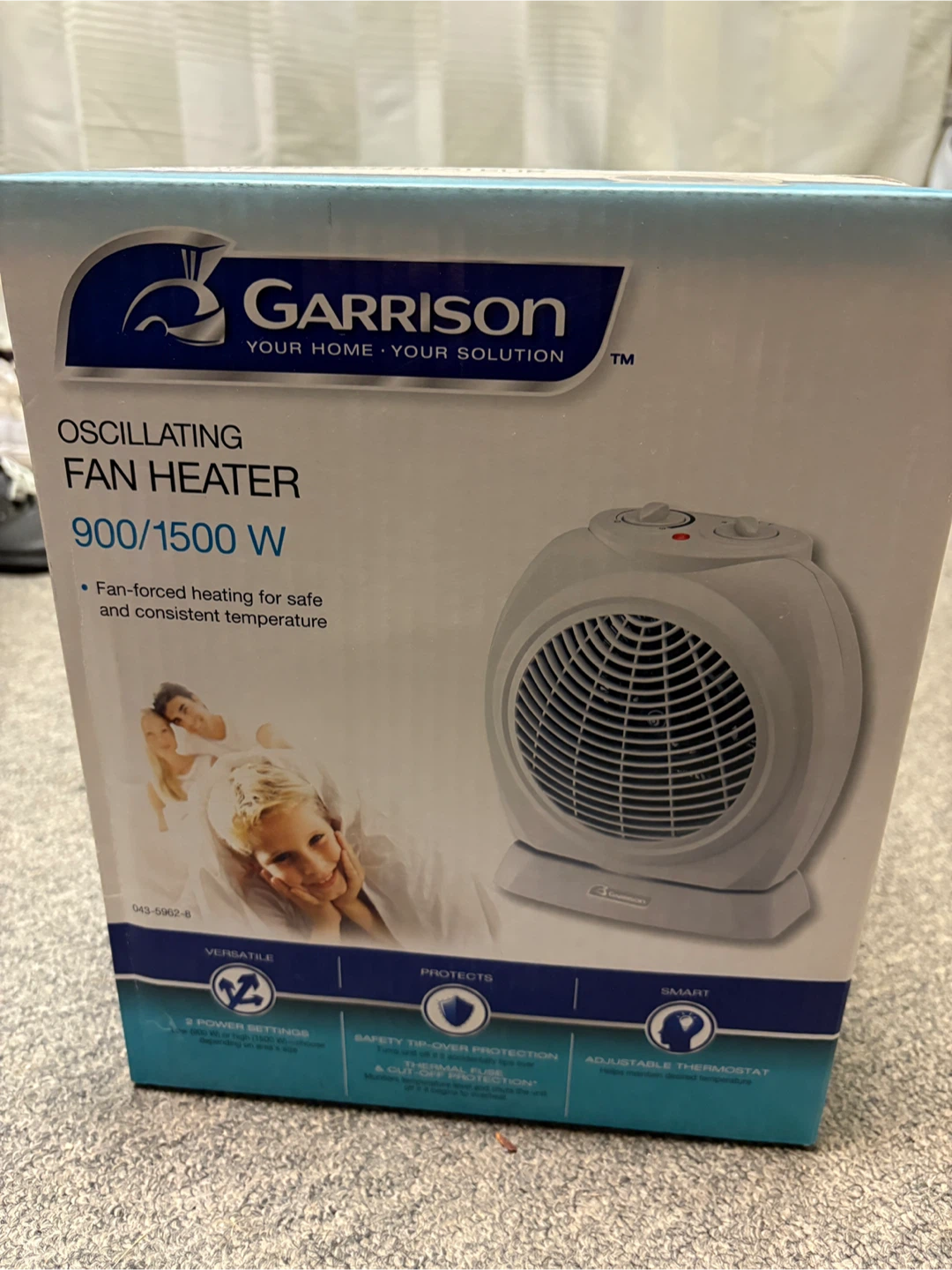 Garrison Oscillating Fan Heater 900/1500 W