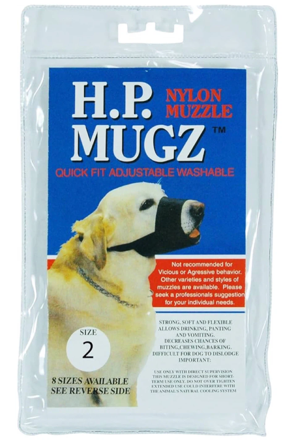 H.P. Mugz Nylon Dog Muzzle Size 2