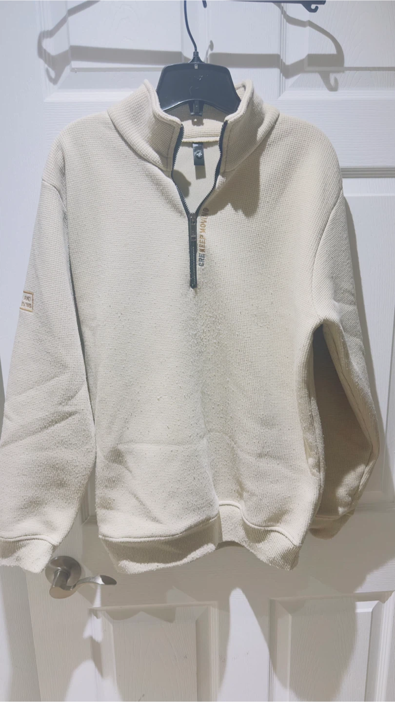 Cream Half-Zip Pullover