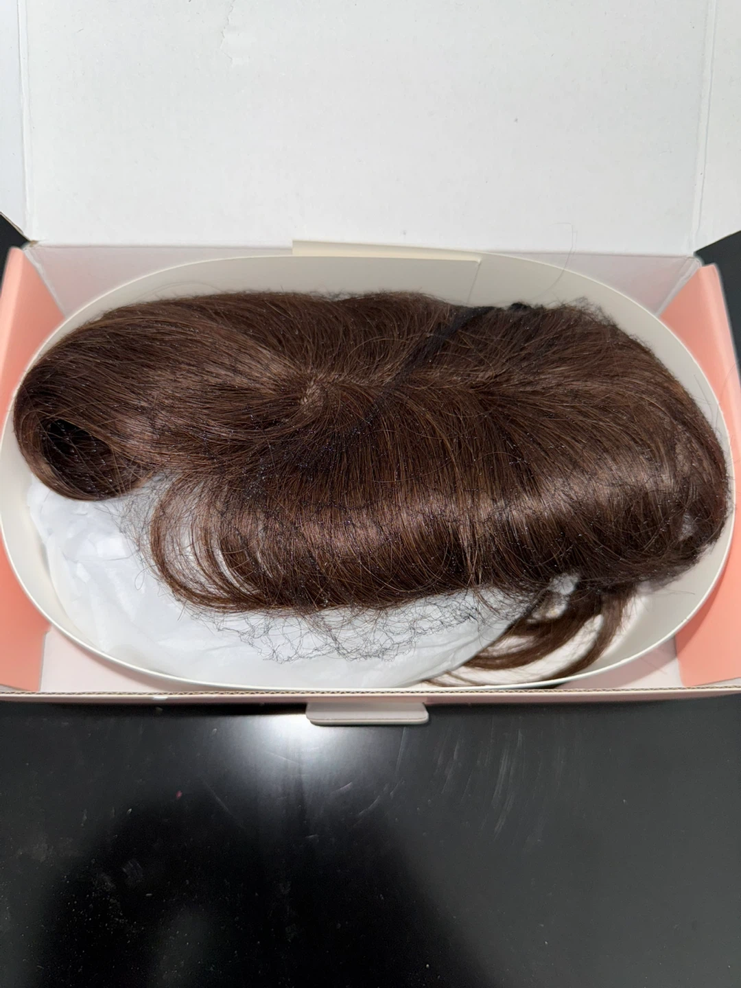 14" Brown Human hair topper.