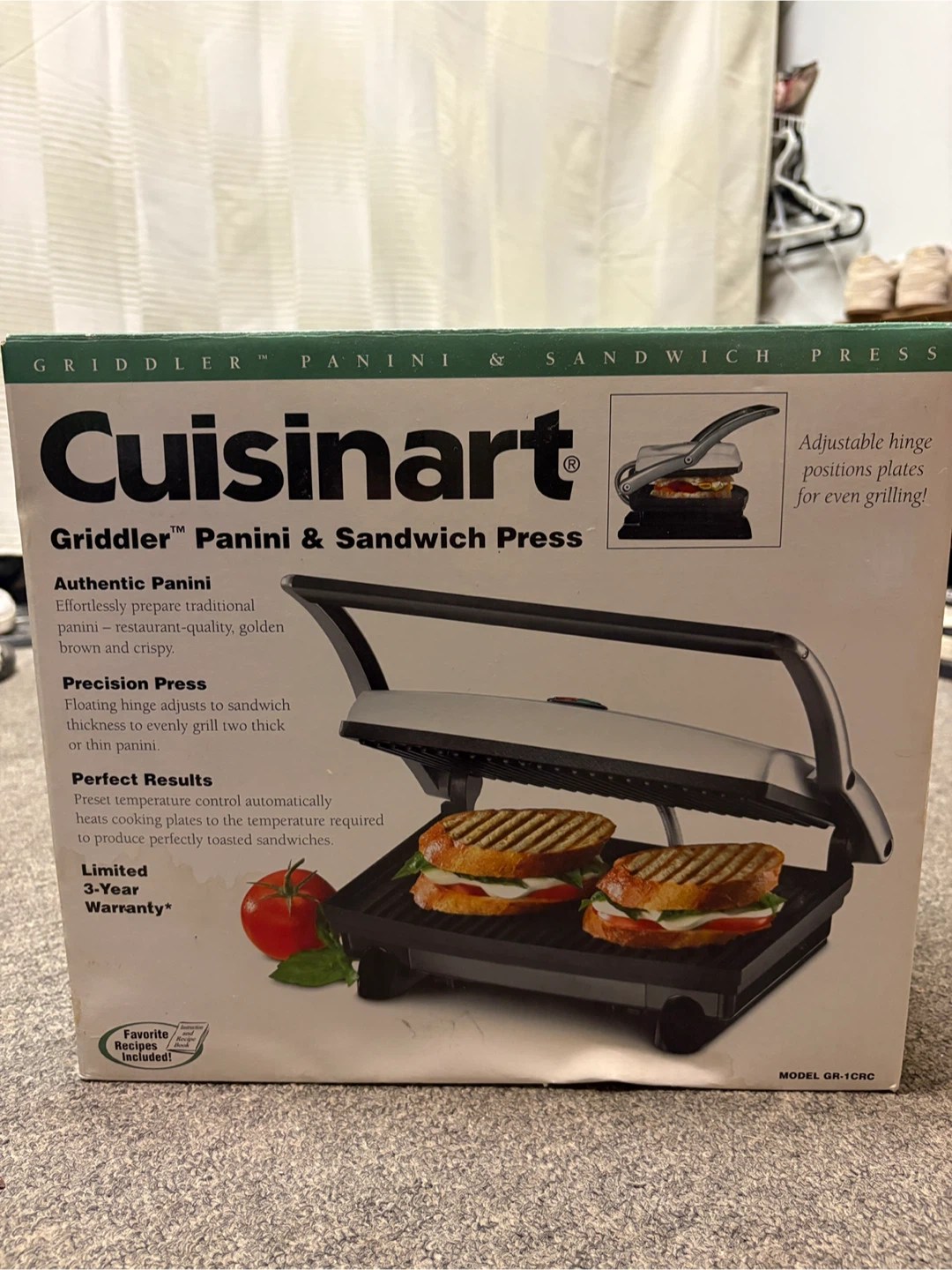 Cuisinart Griddler Panini & Sandwich Press GR-1CRC