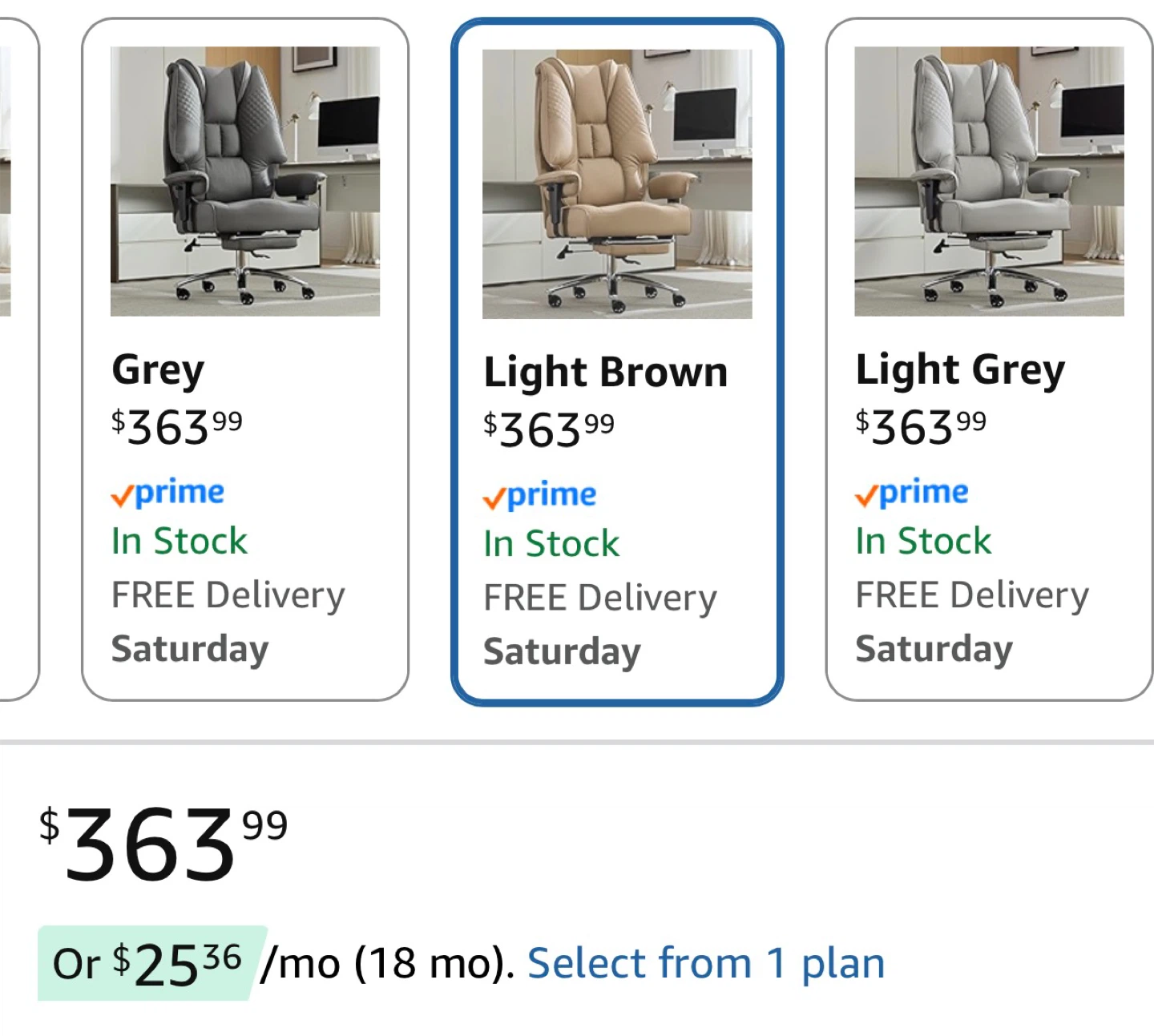 Light Brown Executive Office Chair with Footrest - photo 5