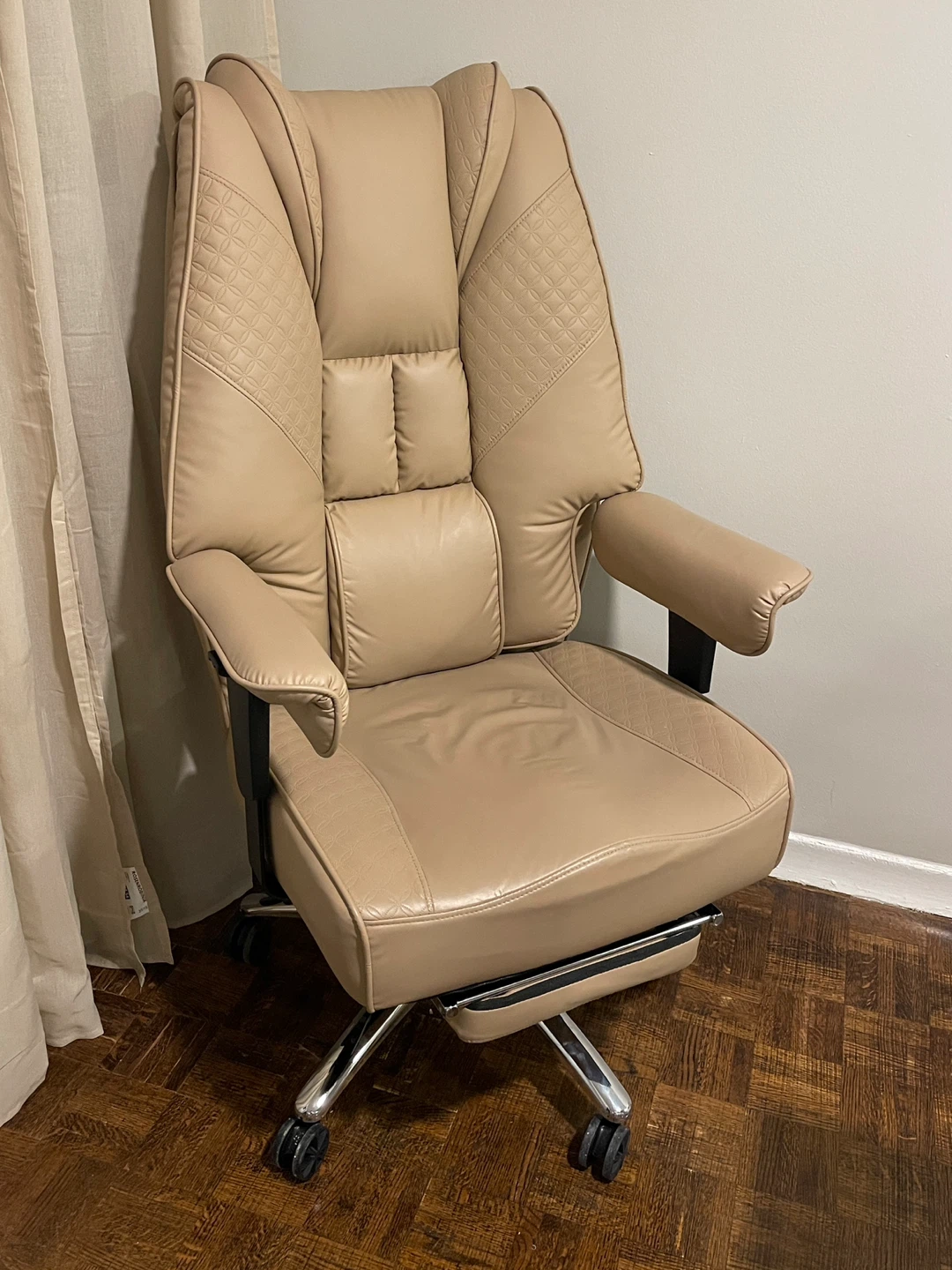 Light Brown Executive Office Chair with Footrest - photo 3