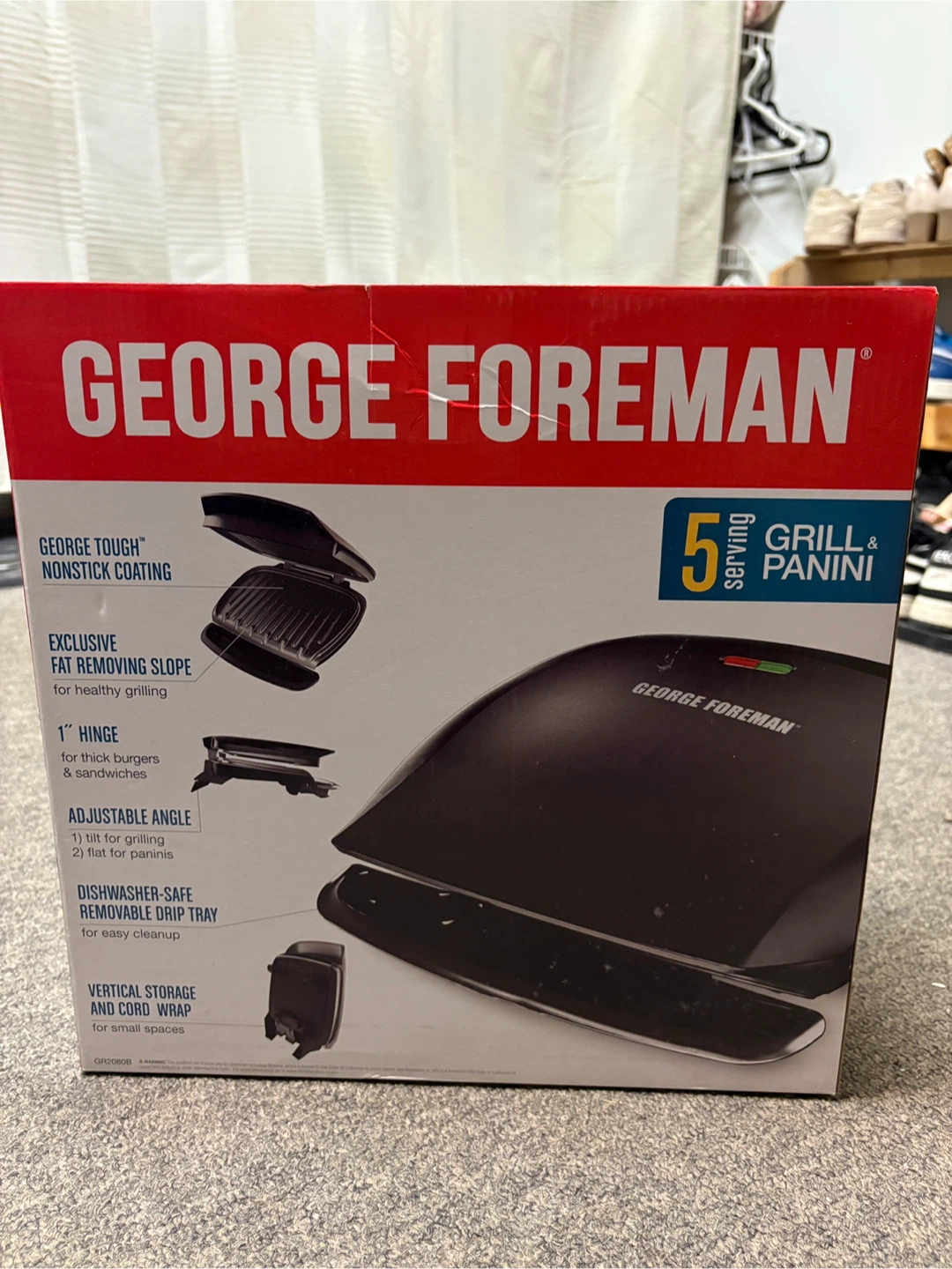 George Foreman 5-Serving Grill & Panini Press - photo 2