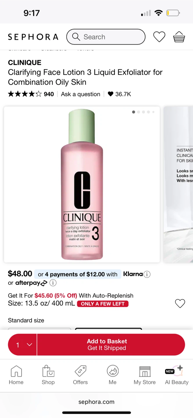 Clinique Clarifying Lotion 3 Liquid Exfoliator