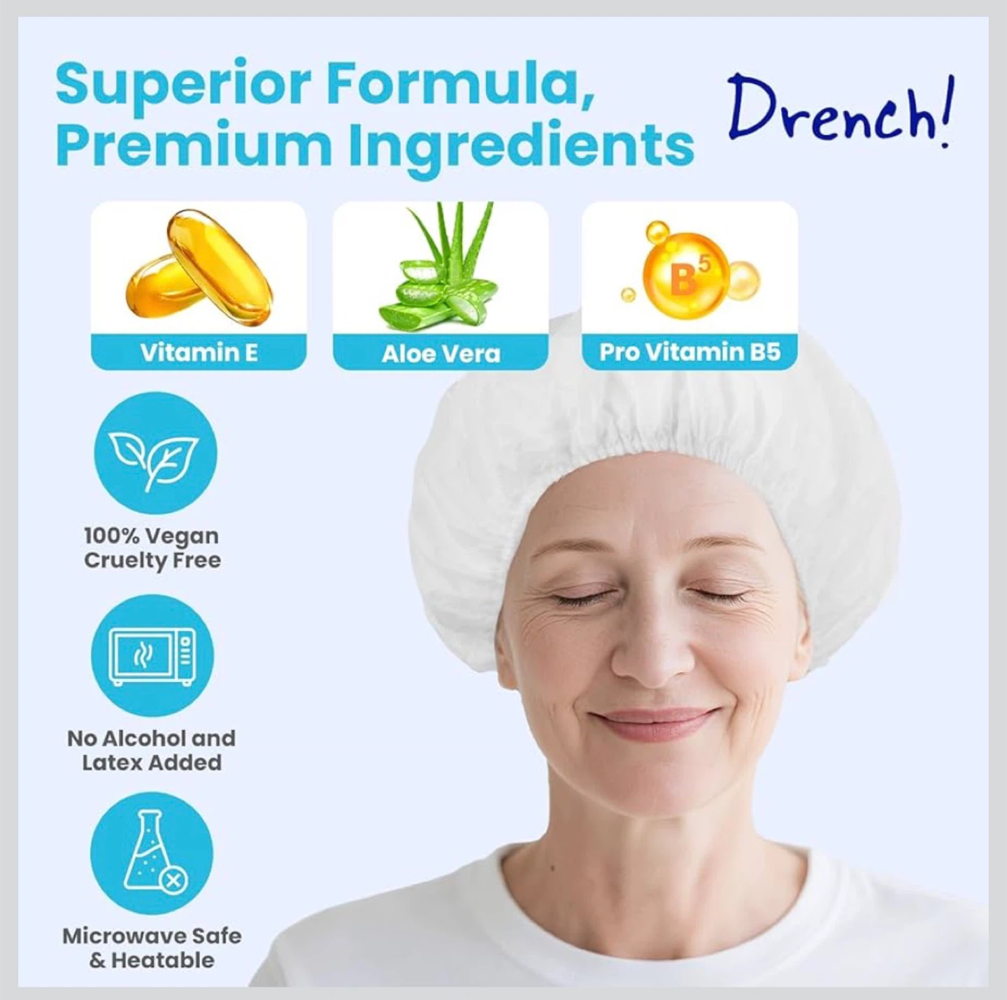 Drench! No Water Shampoo & Conditioning Caps - 6 Pack - photo 3