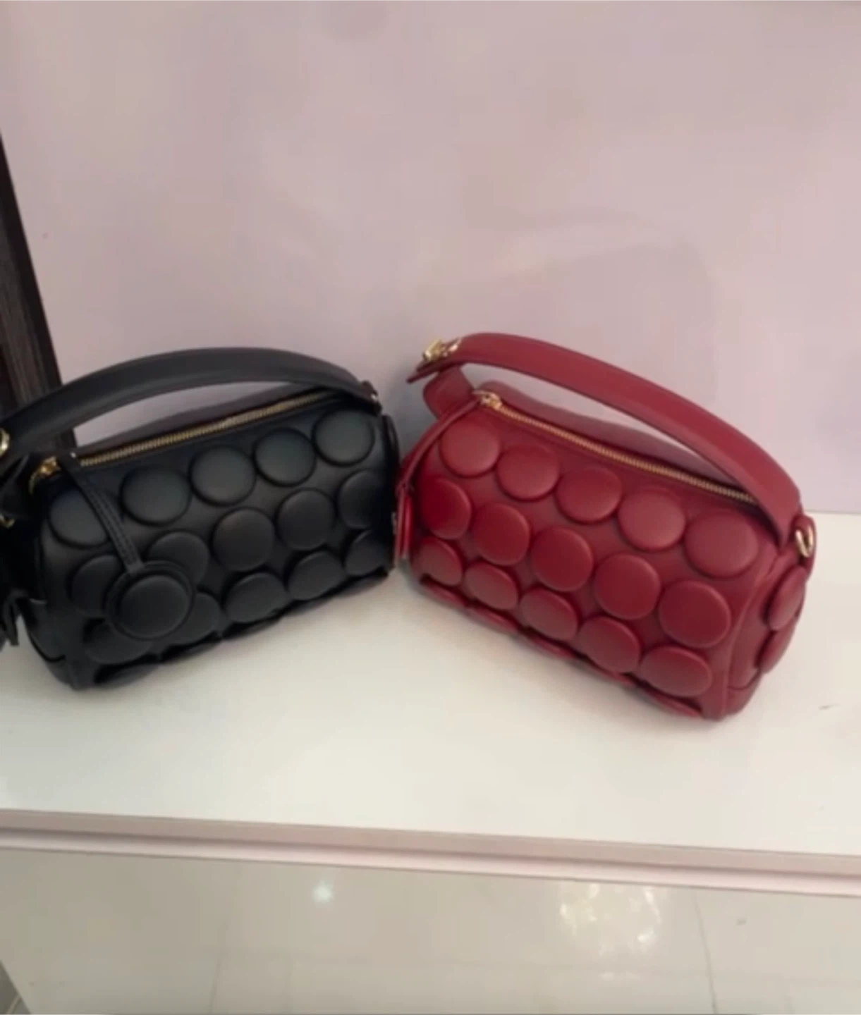 Black and Red Accent Handbag. Brand new