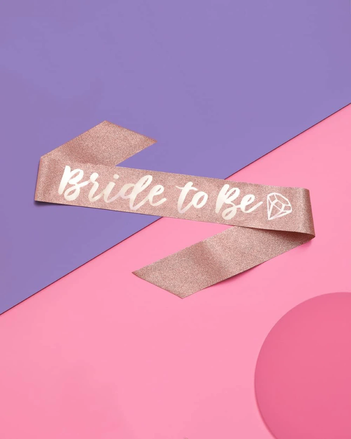 Bride to Be Sash Rose Gold Glitter