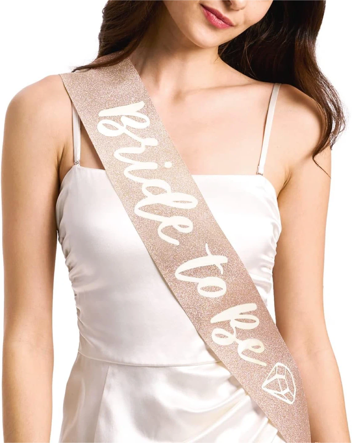 Bride to Be Sash Rose Gold Glitter - photo 2