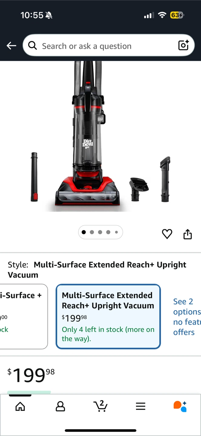 Dirt Devil Featherlite Bagless Upright Vacuum Cleaner - photo 4