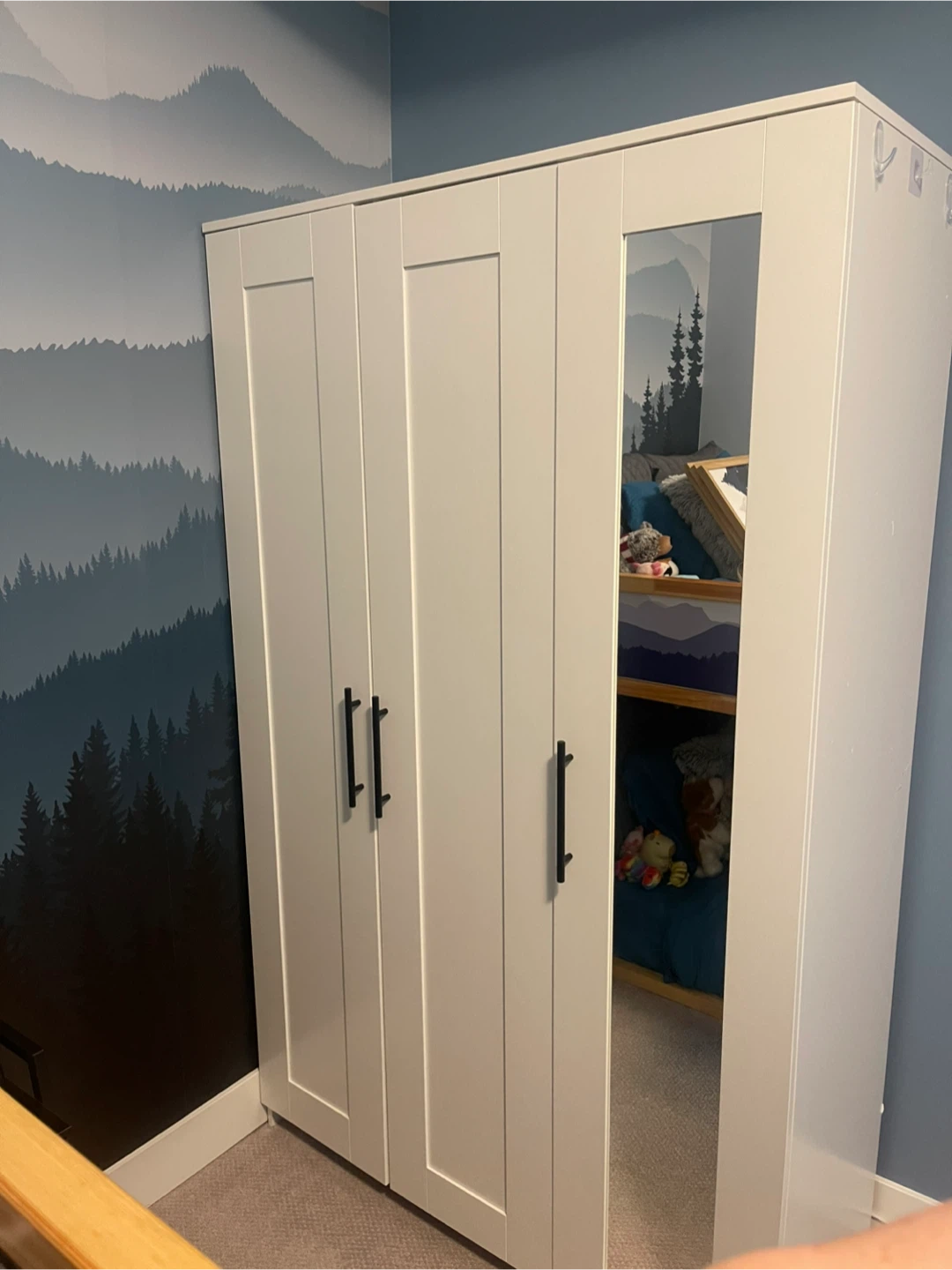 IKEA Brimnes Wardrobe with Mirror Door - photo 3