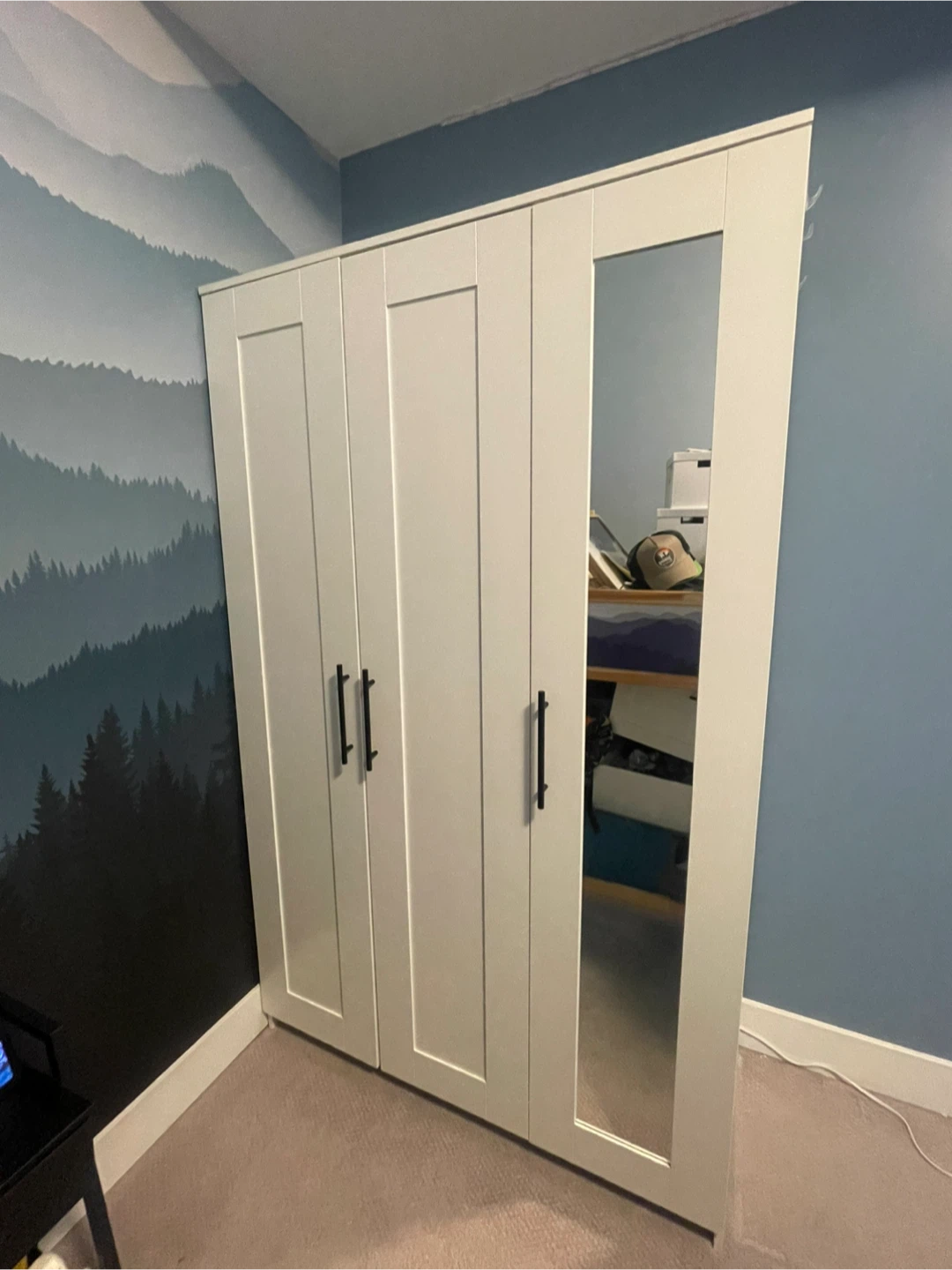 IKEA Brimnes Wardrobe with Mirror Door - photo 4