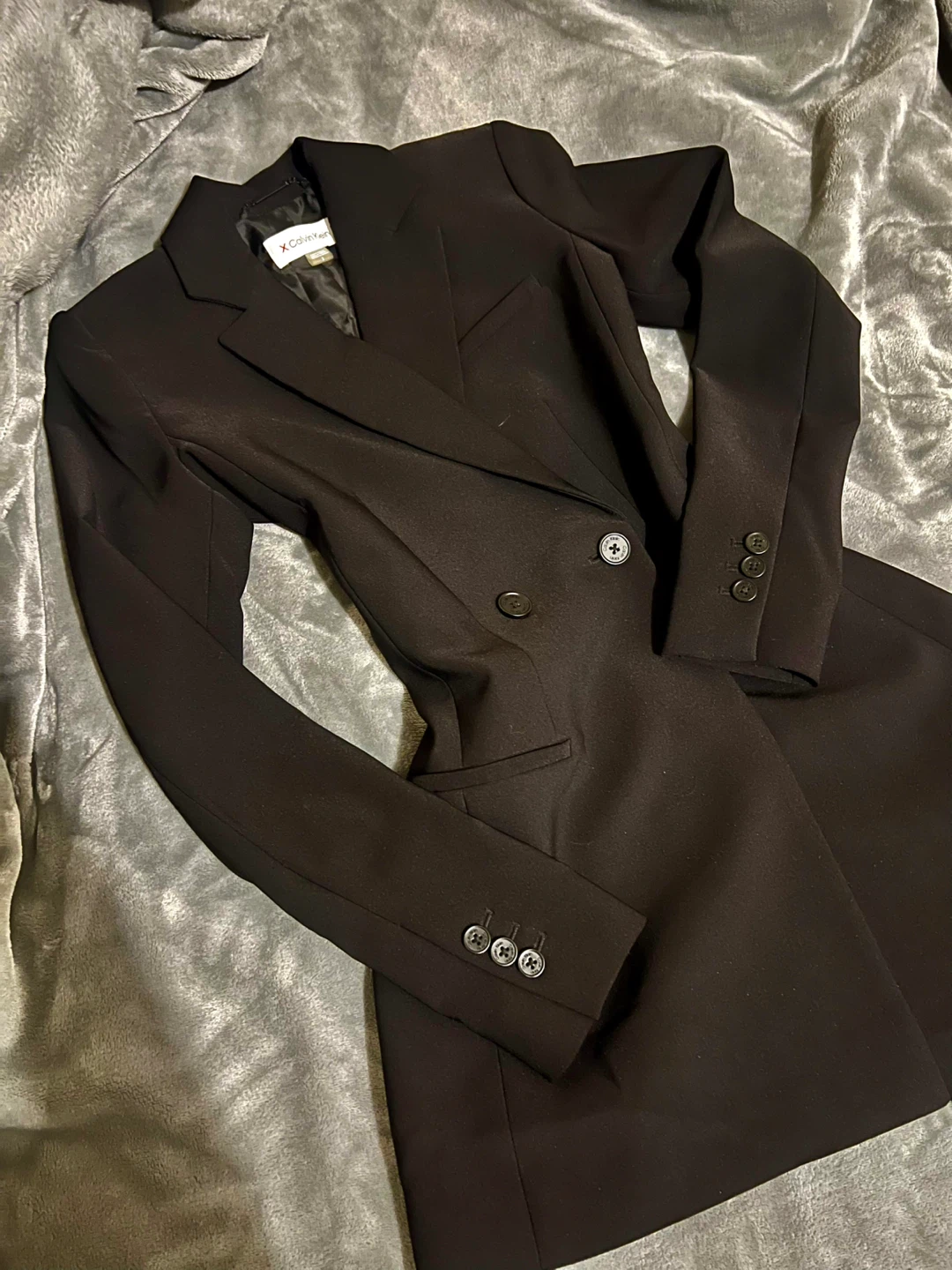 Calvin Klein Black Double-Breasted Blazer Dress