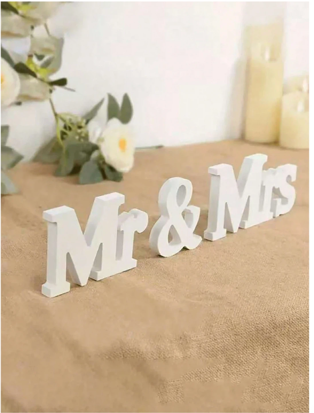 Mr & Mrs Wooden Wedding Table Sign
