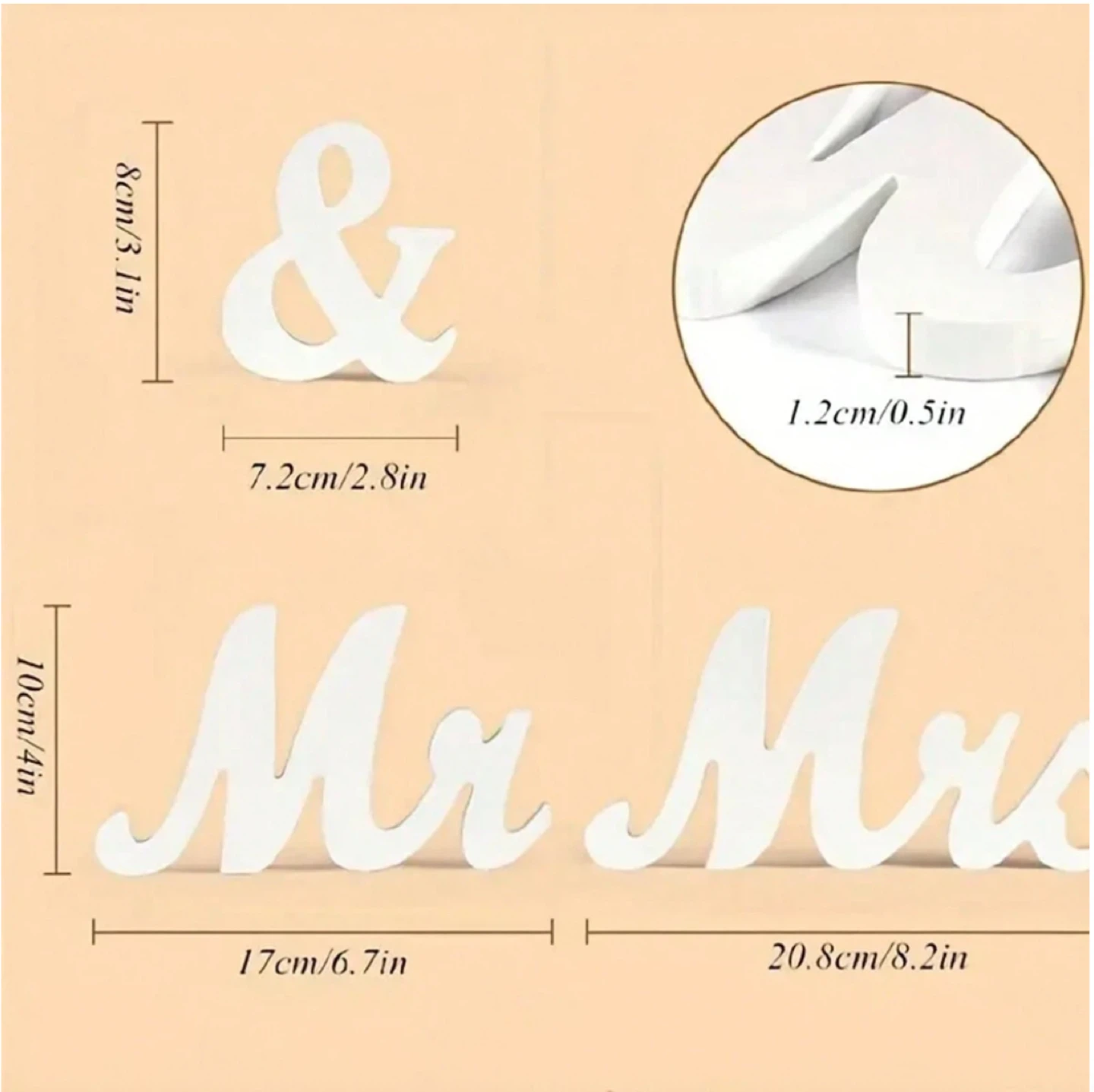 Mr & Mrs Wooden Wedding Table Sign - photo 3