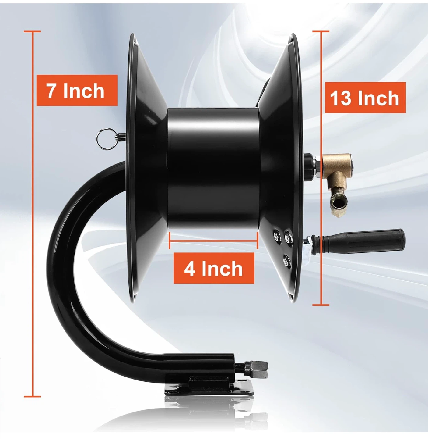 Black Hose Reel with Crank Handle. New in box - photo 2