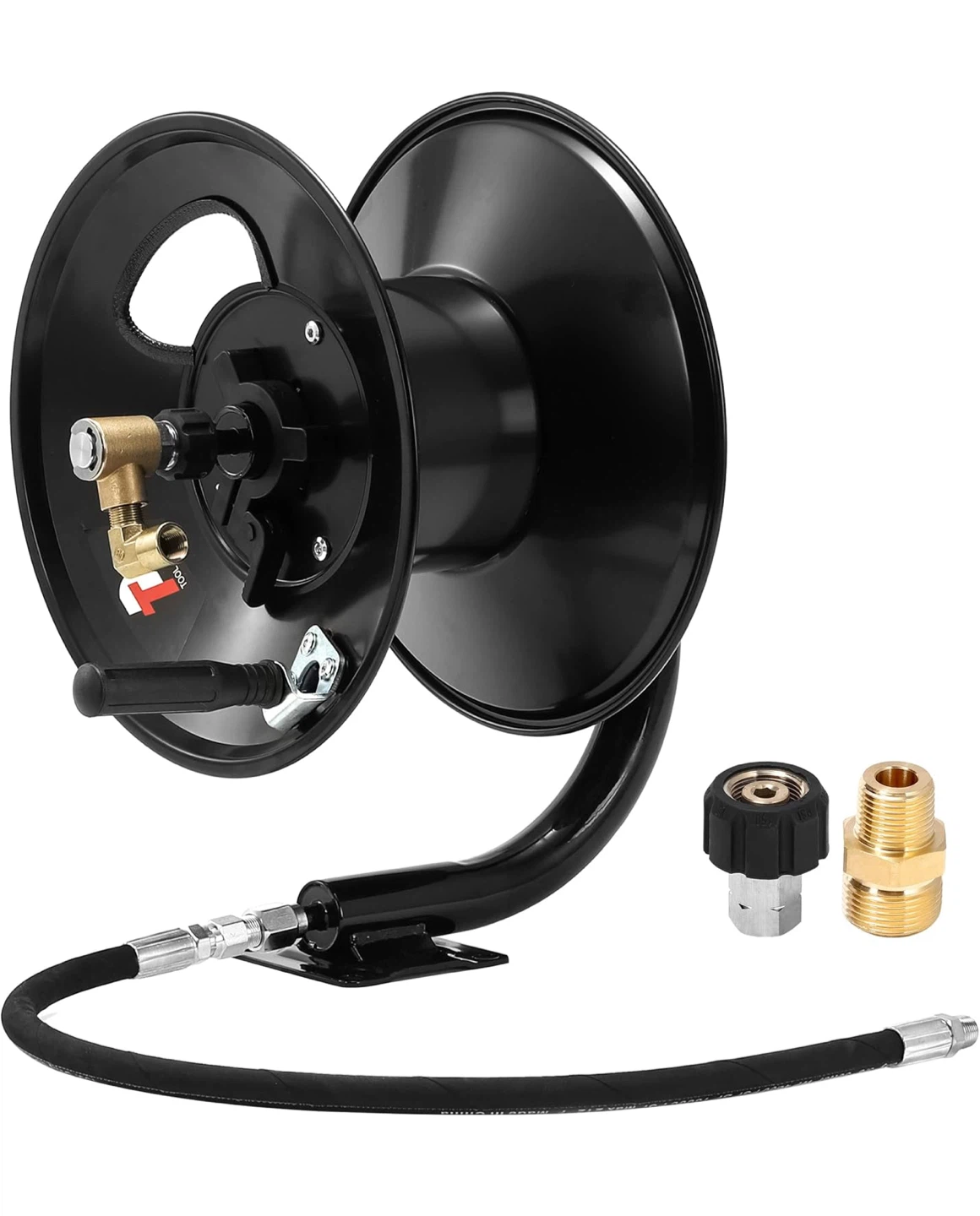 Black Hose Reel with Crank Handle. New in box