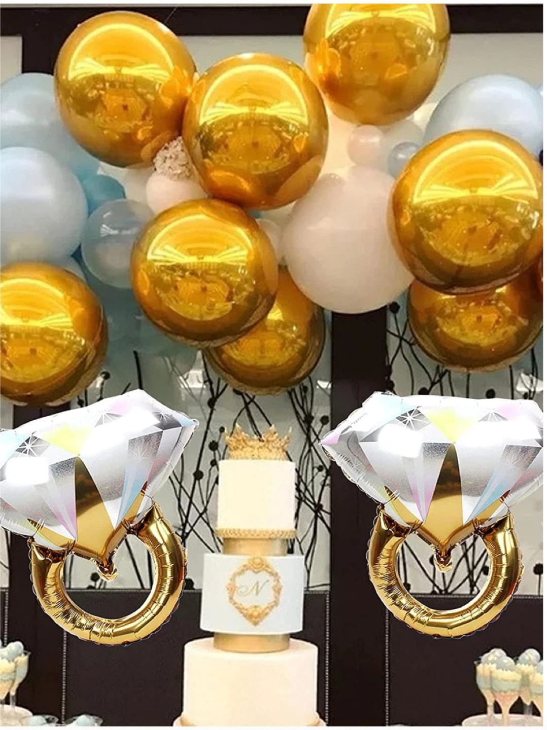 Diamond Ring Shaped Balloons (2 Pack) - photo 3