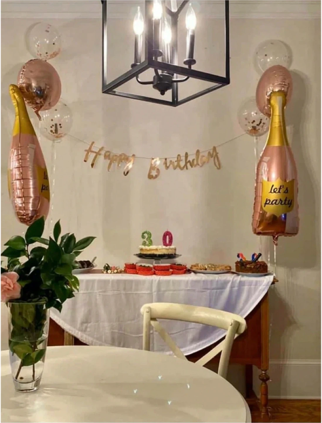 Champagne Bottle "Let's Party" Balloons (3 pcs) - photo 3