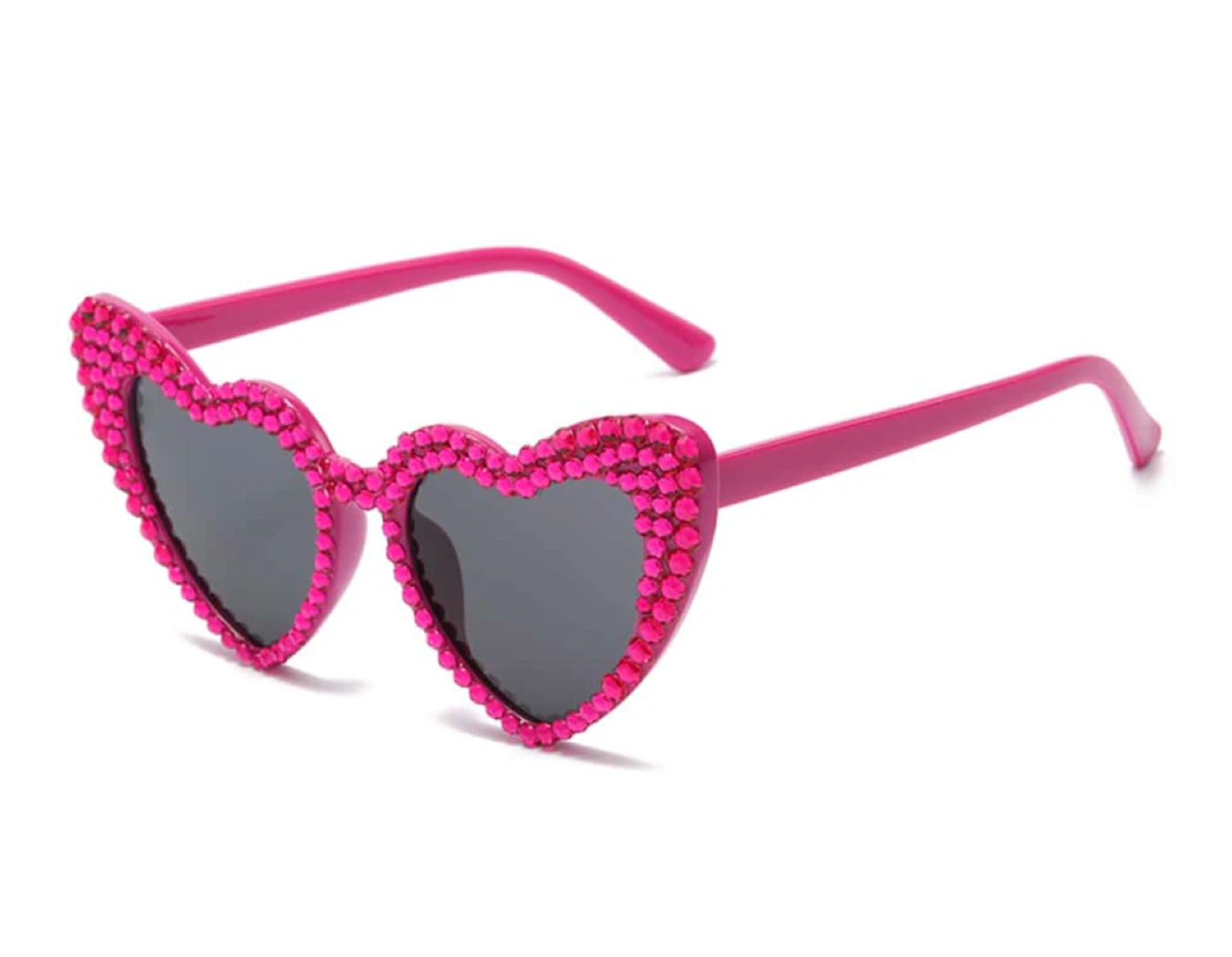 Pink Heart Rhinestone Sunglasses - photo 2