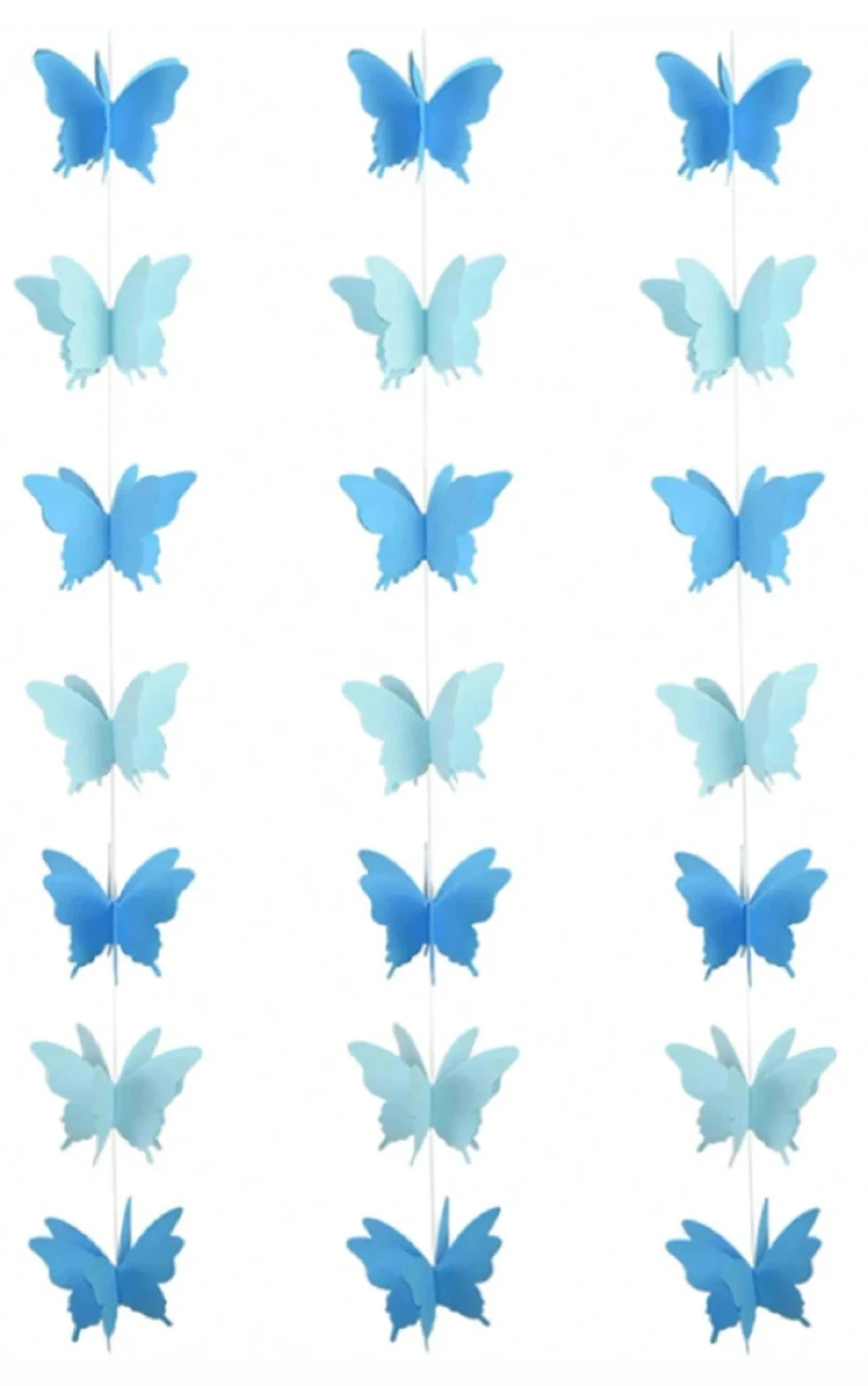 Set or 2 Dual-Toned Blue Butterfly Garland Decorations - photo 5