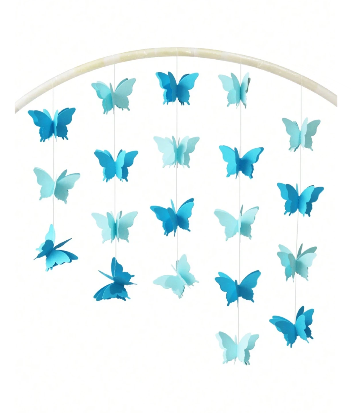 Set or 2 Dual-Toned Blue Butterfly Garland Decorations - photo 3
